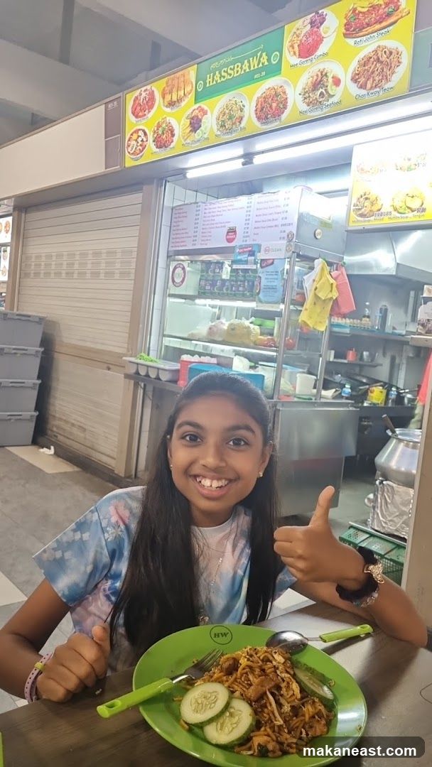 Girl Giving Thumbs Up with Food