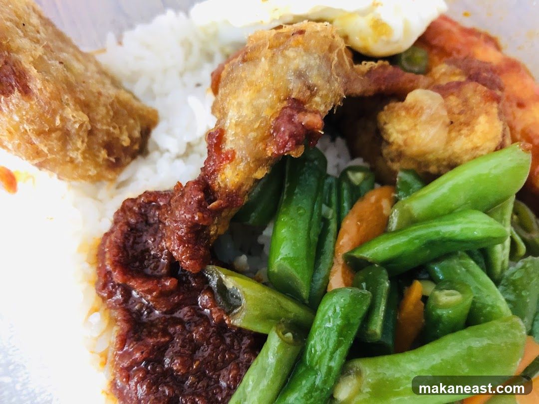Nasi Lemak with Fried Chicken