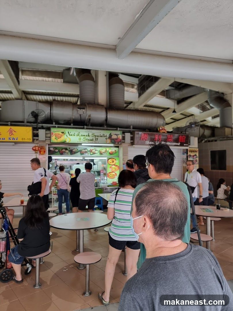 Food Stall with Customers