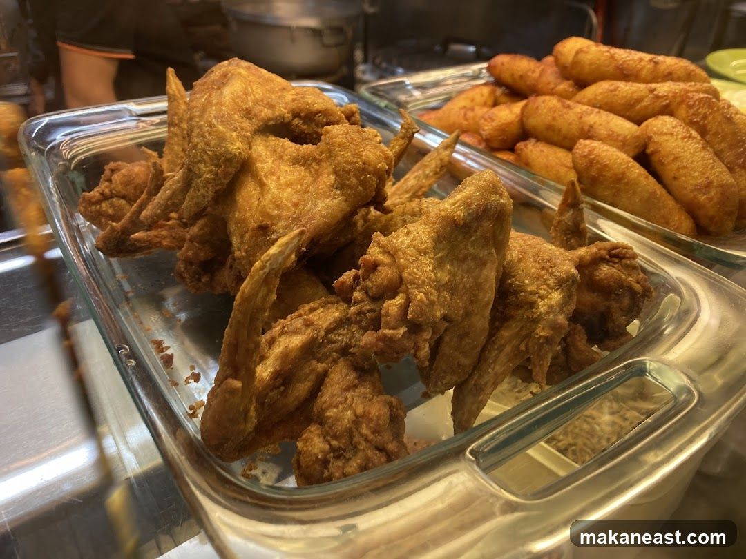 Fried Chicken Wings and Plantains