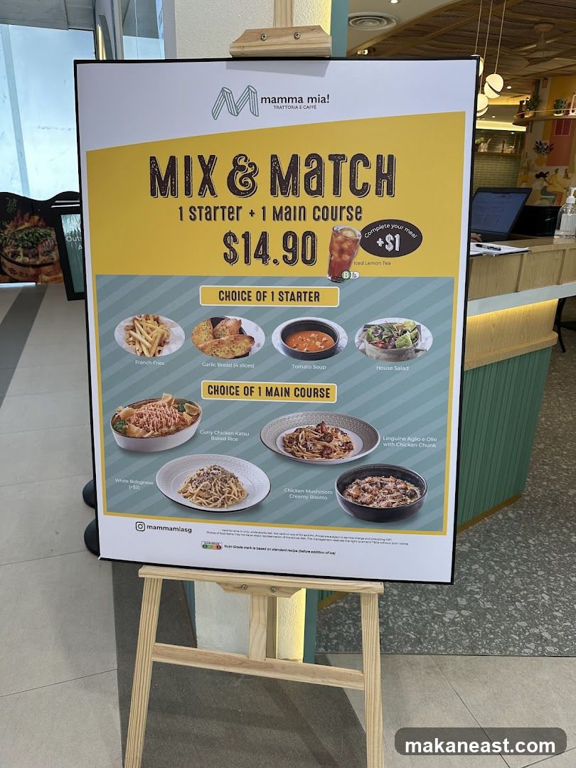 Mamma Mia Mix & Match Menu
