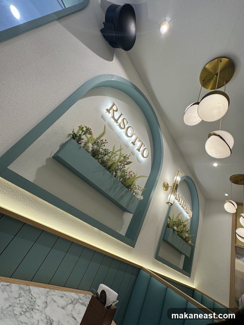 Restaurant Interior with Signage