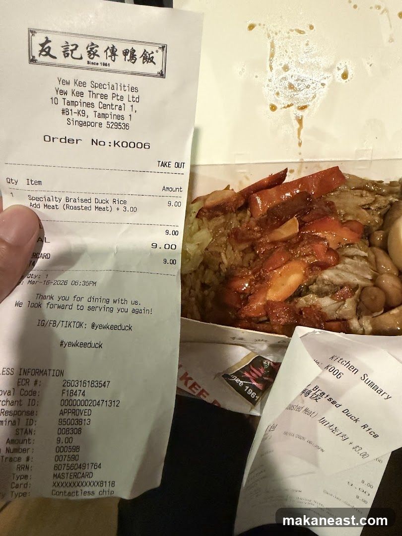 Receipt and Food