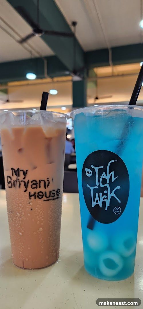 Two drinks with branding