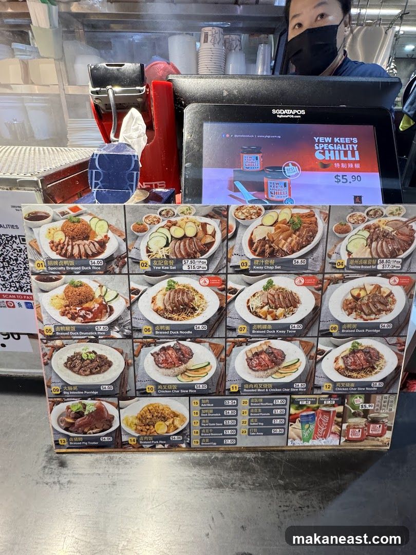 Yew Kee's Specialty Chilli Menu