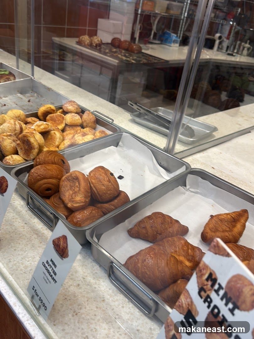 Pastries in a Display Case