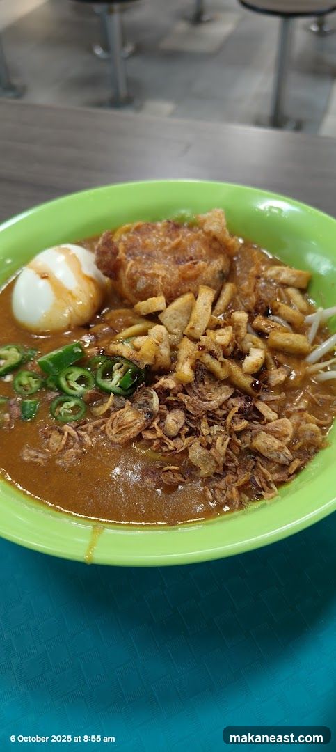 Noodle Soup with Egg and Fried Toppings