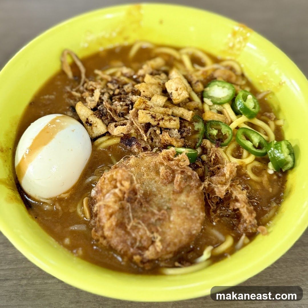 Noodle Soup with Egg and Fried Patty