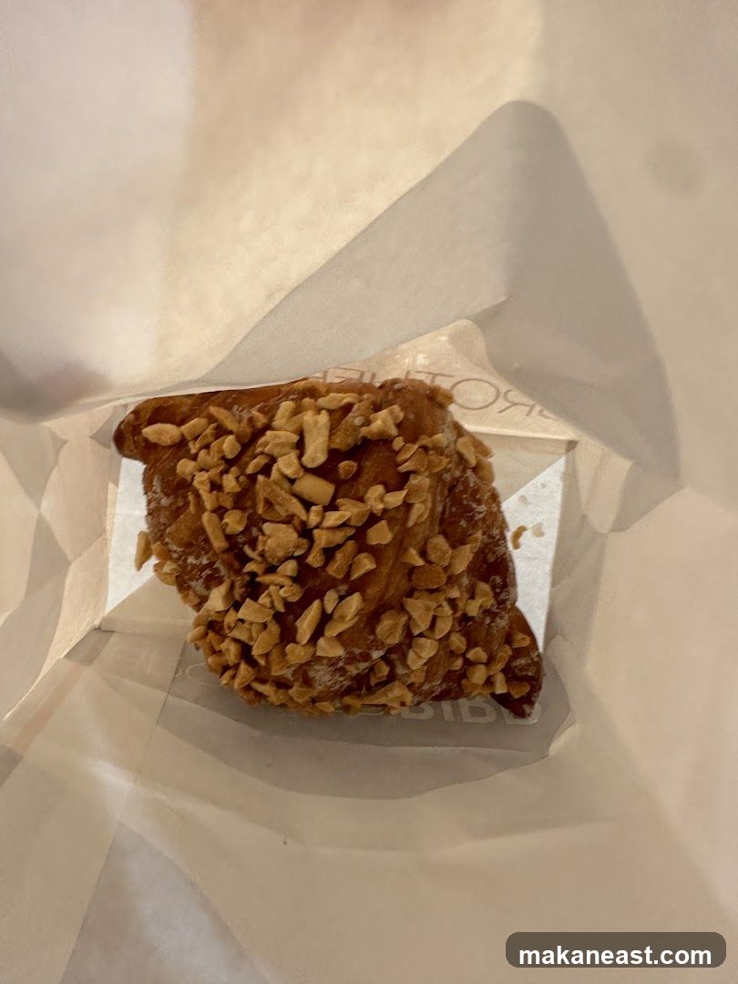 Croissant with nuts