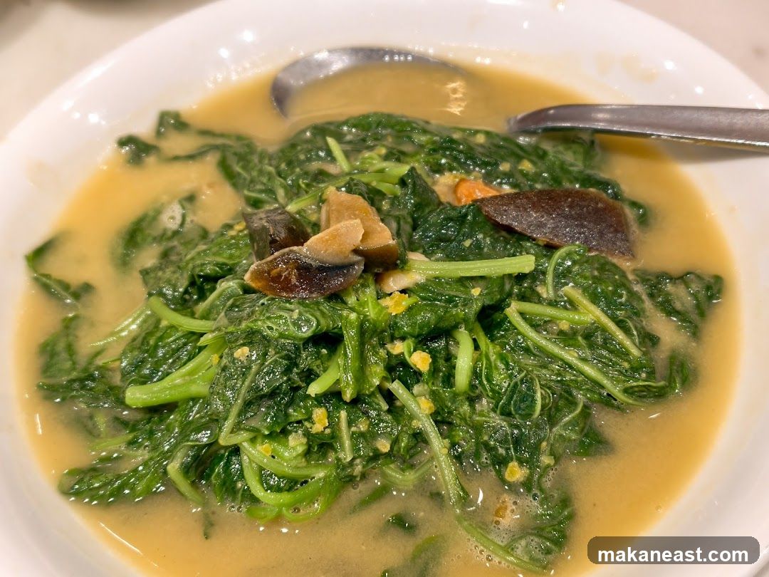 Vegetable Dish with Century Egg
