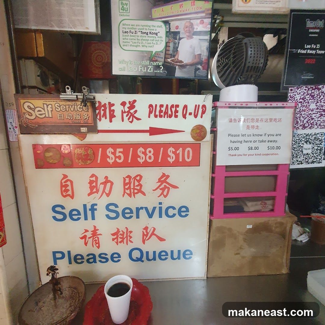 Self Service Queue and Pricing Sign