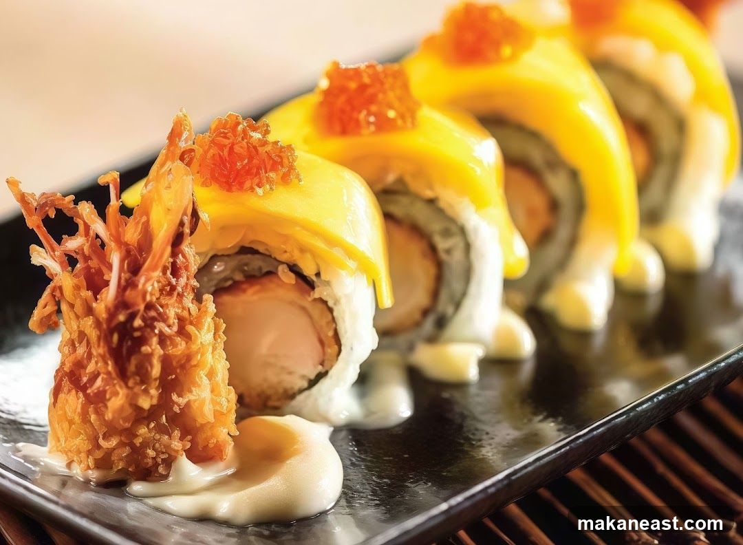 Sushi Roll with Mango and Crispy Shrimp