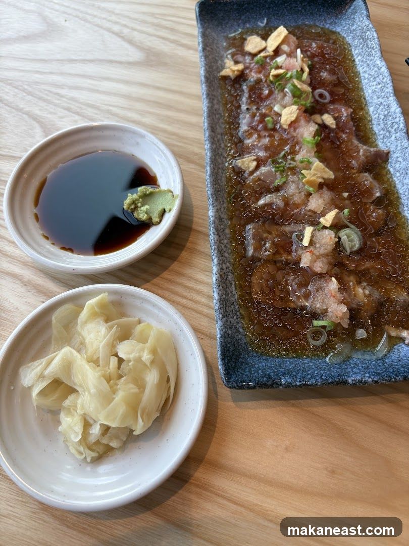 Sashimi with Soy Sauce and Pickled Ginger