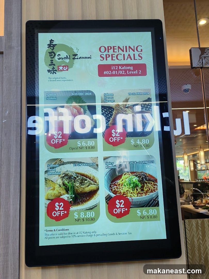 Sushi Zanmai Opening Specials