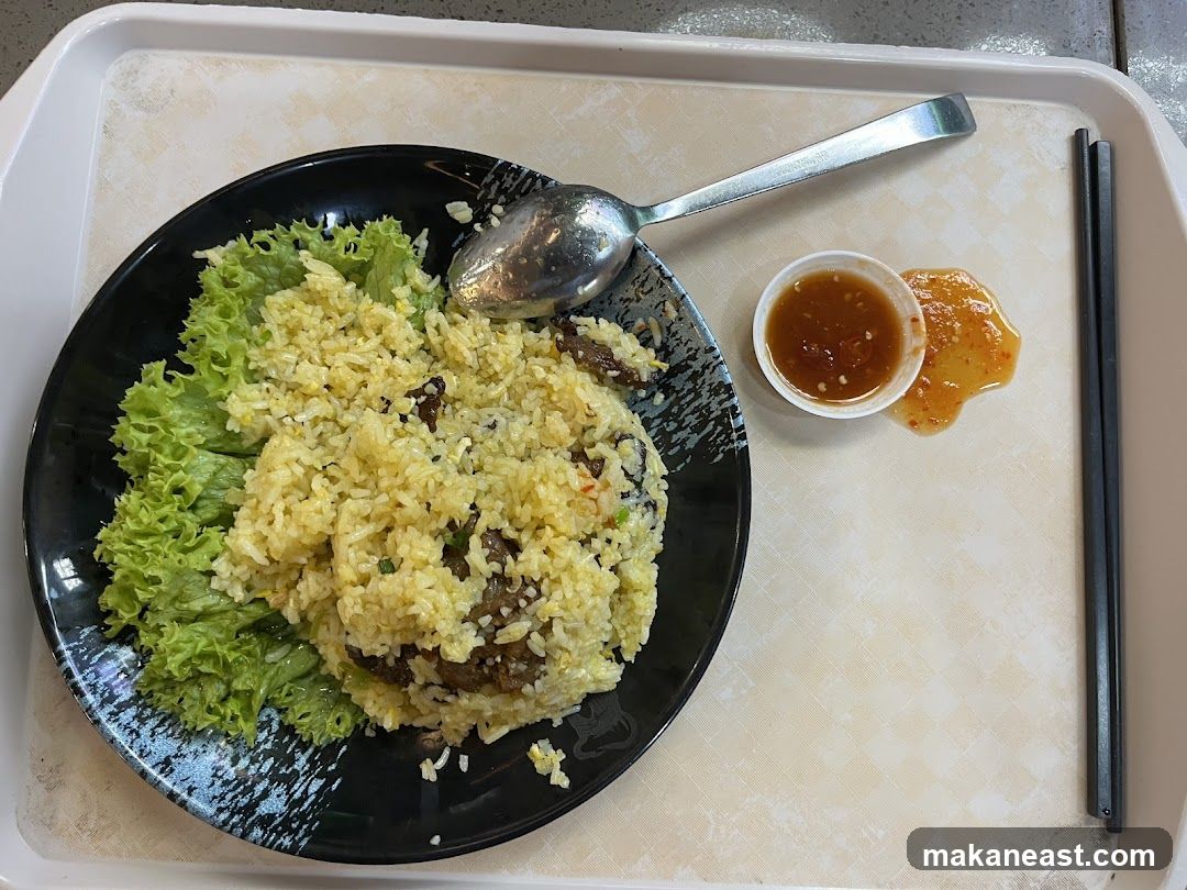 Fried Rice with Lettuce and Sauce