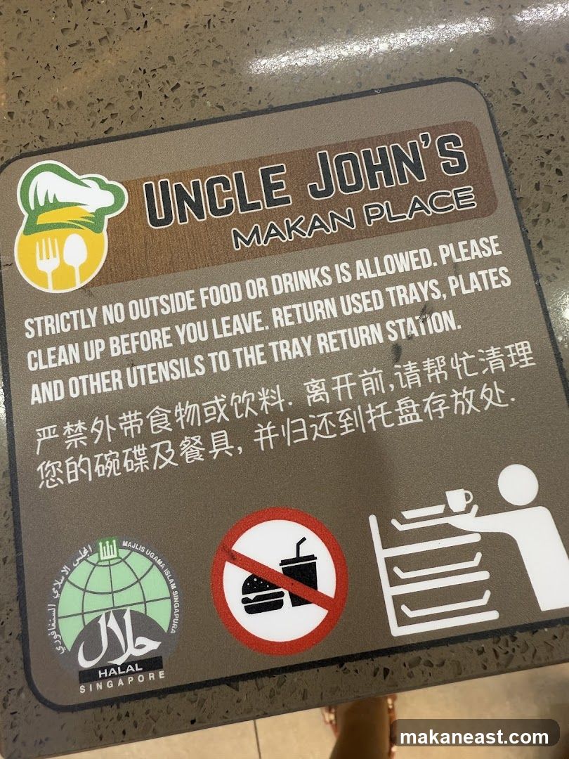 Uncle John's Makan Place Sign