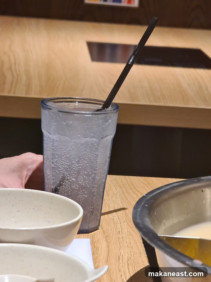 Sparkling Drink and Hot Pot