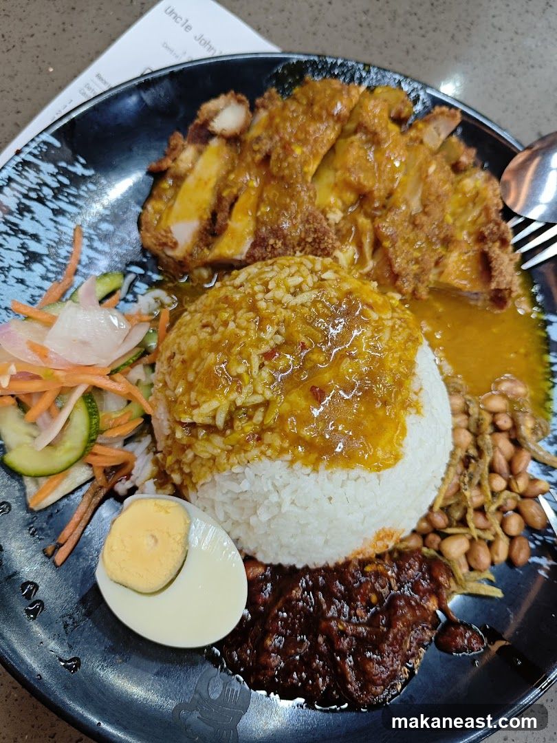 Nasi Lemak with Fried Chicken