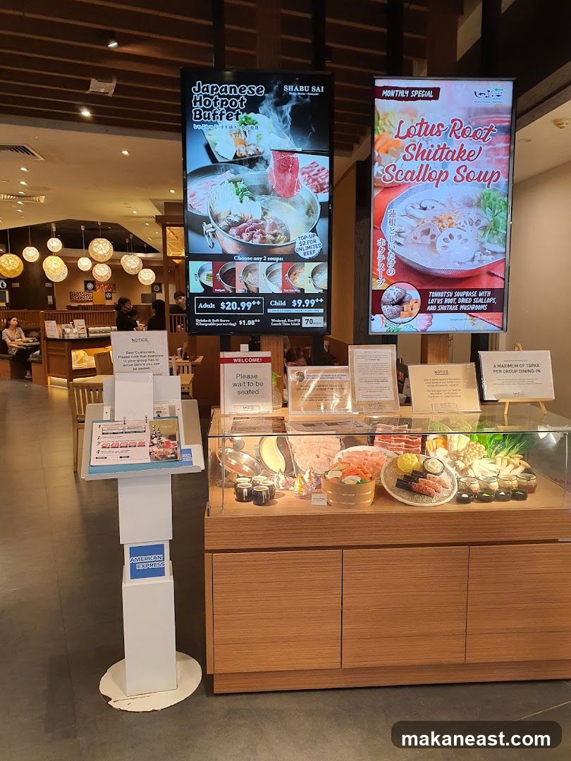 Japanese Hotpot Buffet Display