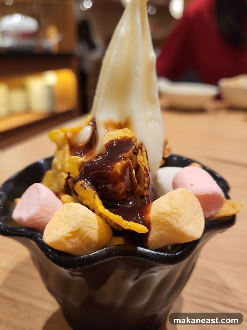Dessert with Soft Serve Ice Cream