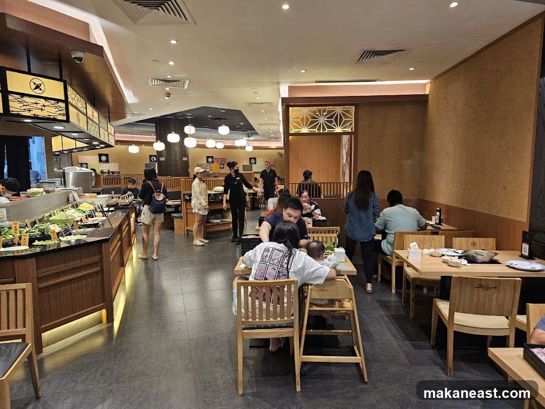 Buffet restaurant interior
