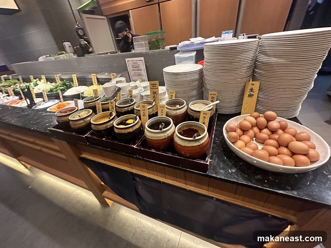 Buffet Condiments and Ingredients