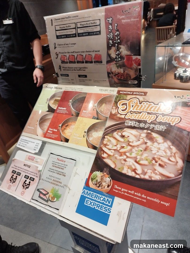 Buffet and Soup Menu