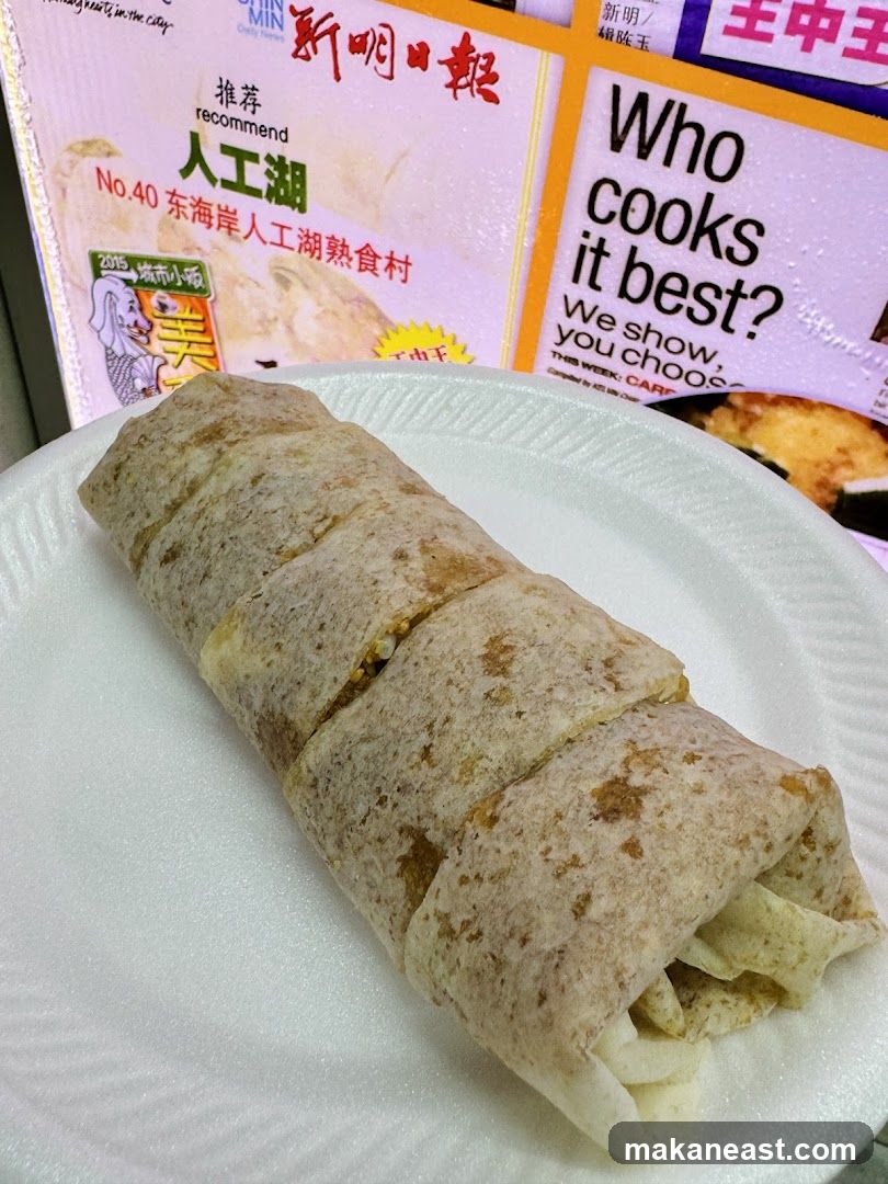Spring Roll with Newspaper Clipping