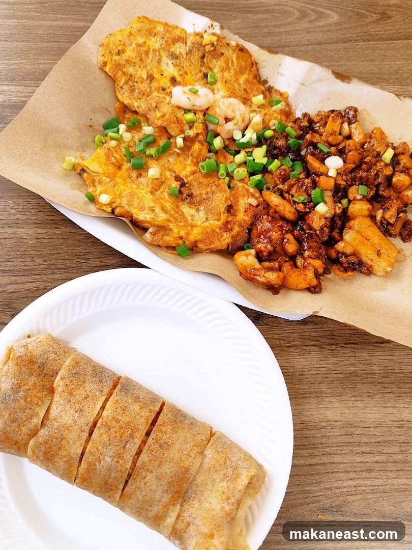 Omelette with Shrimp and Fried Radish Cake