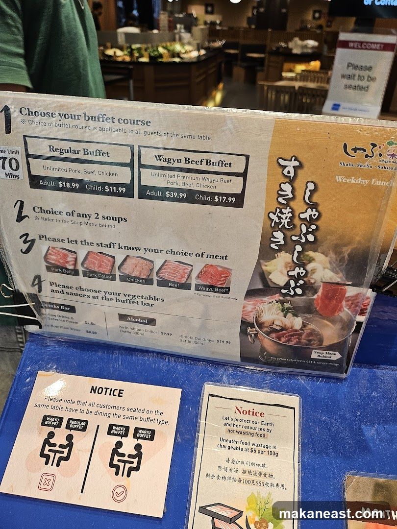 Buffet Course Menu