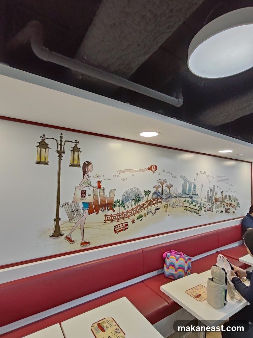 Restaurant Interior with Mural