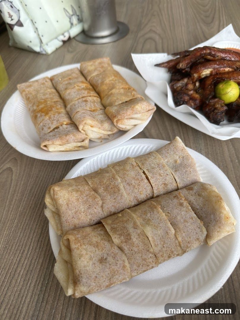 Spring Rolls and Chicken Wings