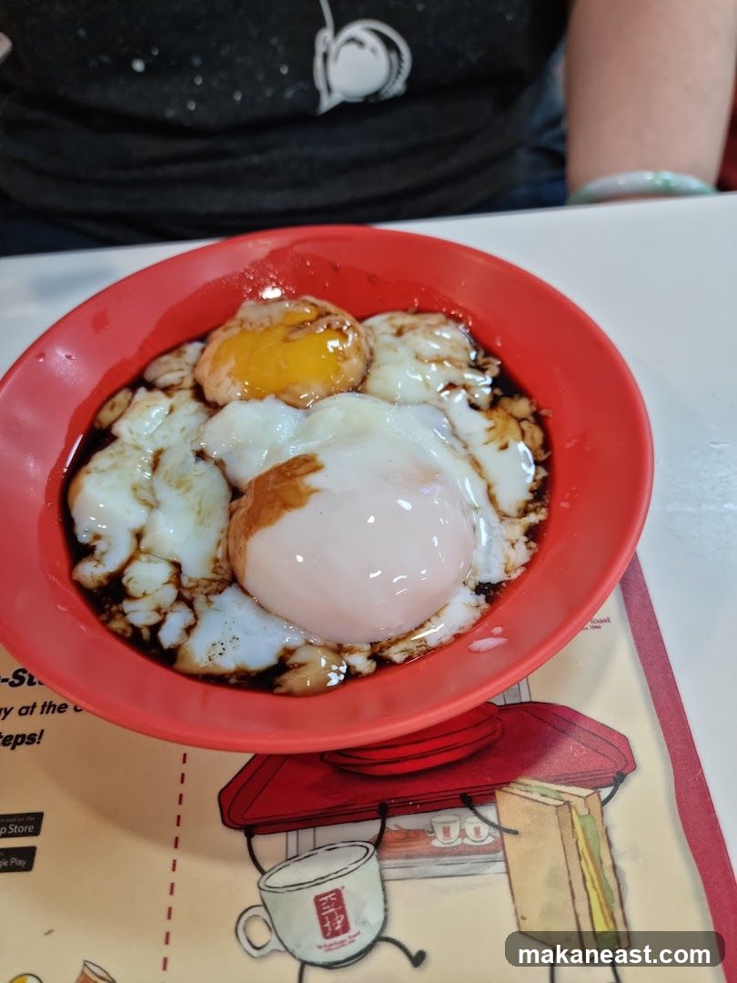 Soft-boiled eggs with soy sauce