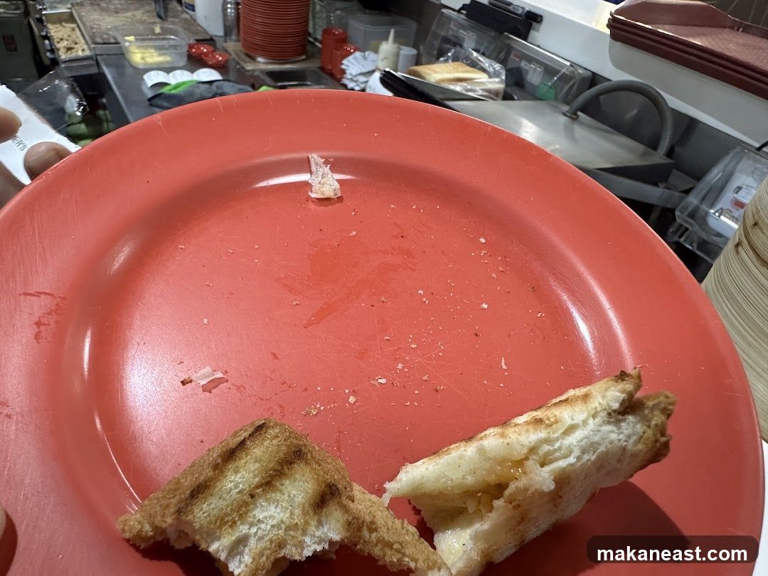 Partially Eaten Toast on a Plate