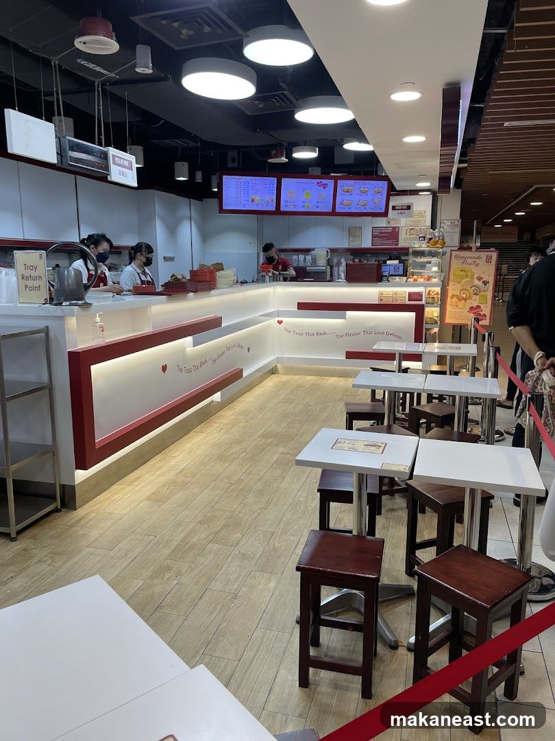 Cafe Interior with Seating and Counter