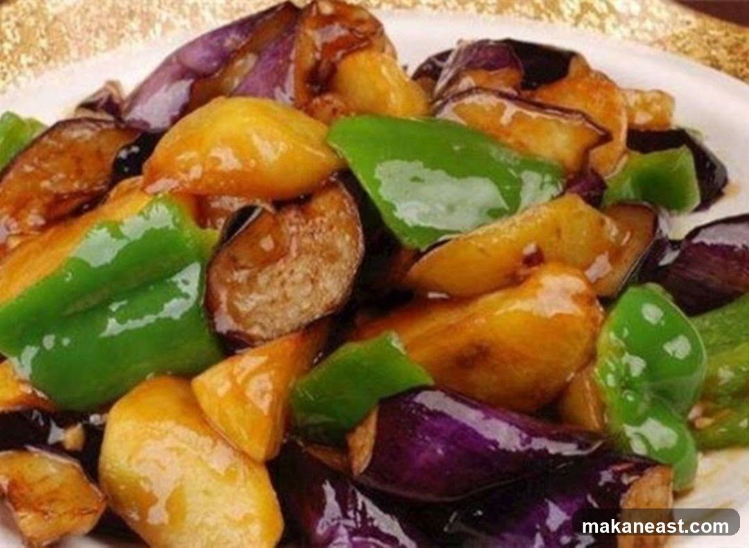 Stir-fried Eggplant and Peppers