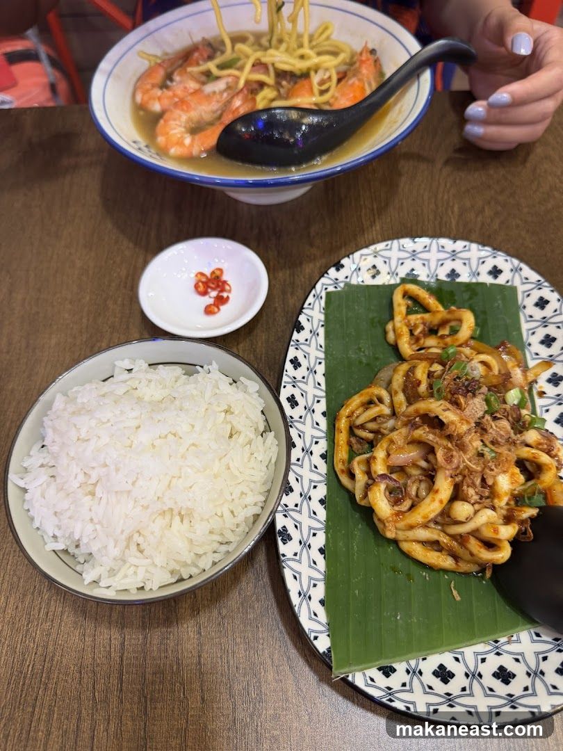 Seafood Noodles and Rice