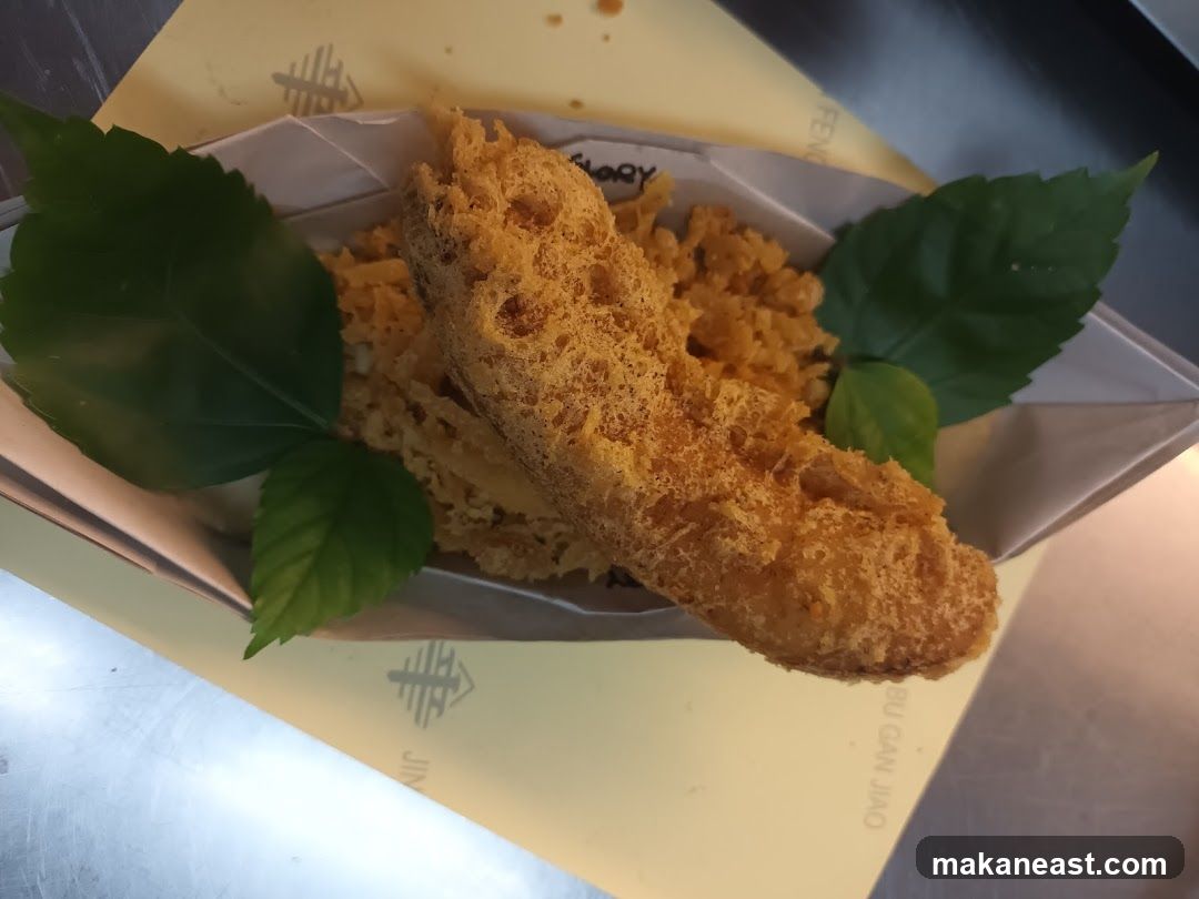 Fried Food with Leaves