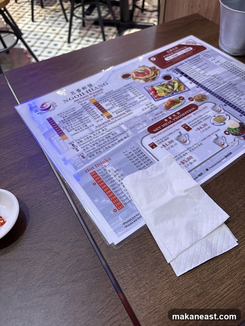 NGOH HIANG Menu