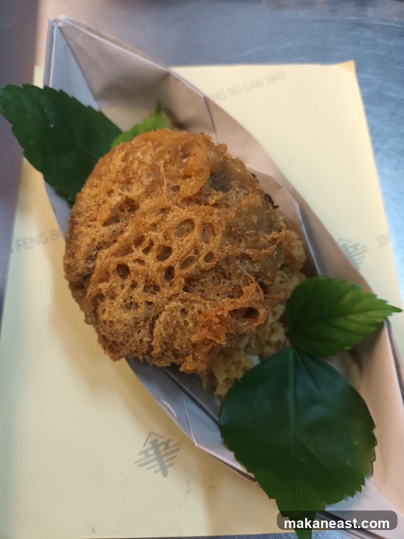 Fried Food Item with Leaves