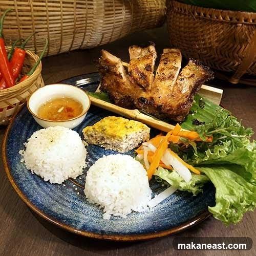 Grilled Pork Ribs with Rice