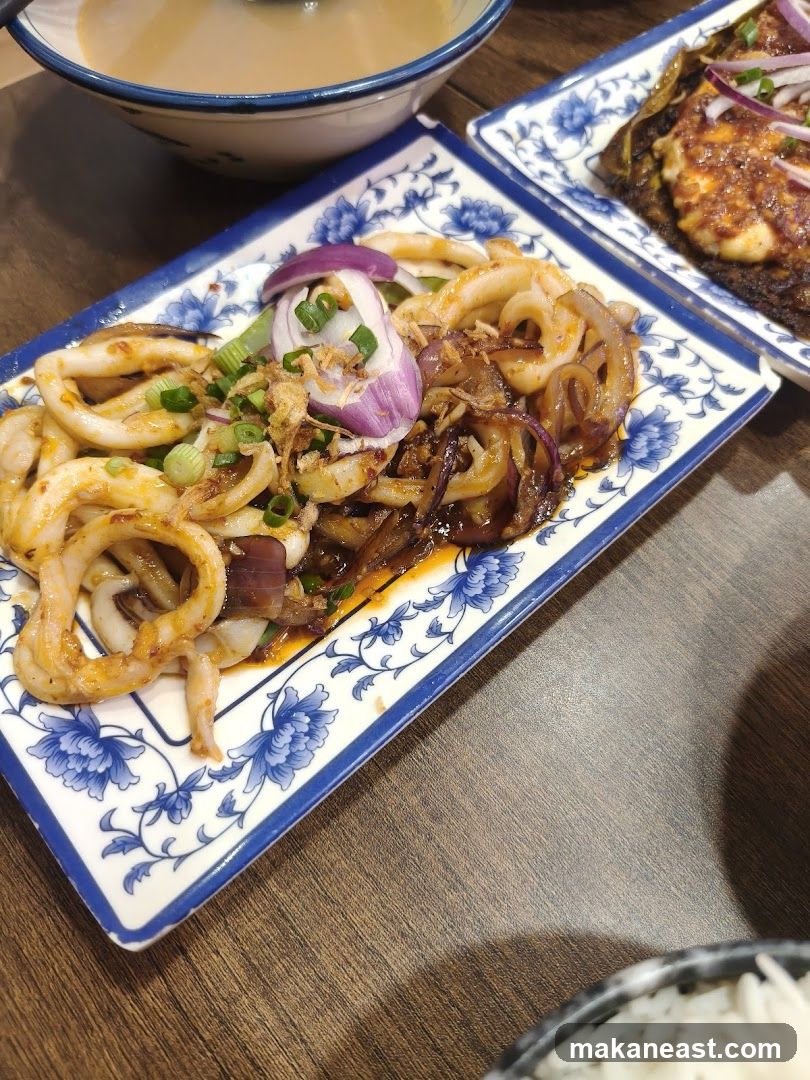 Squid and Onion Dish
