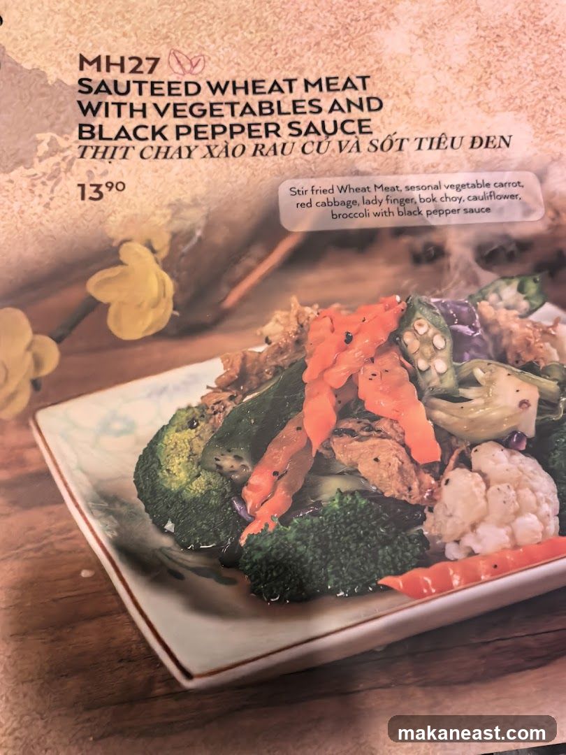MH27 Sauteed Wheat Meat with Vegetables and Black Pepper Sauce