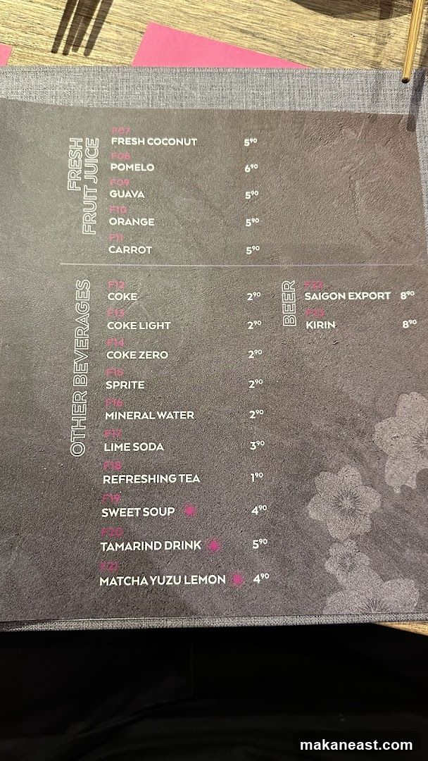 Beverage Menu