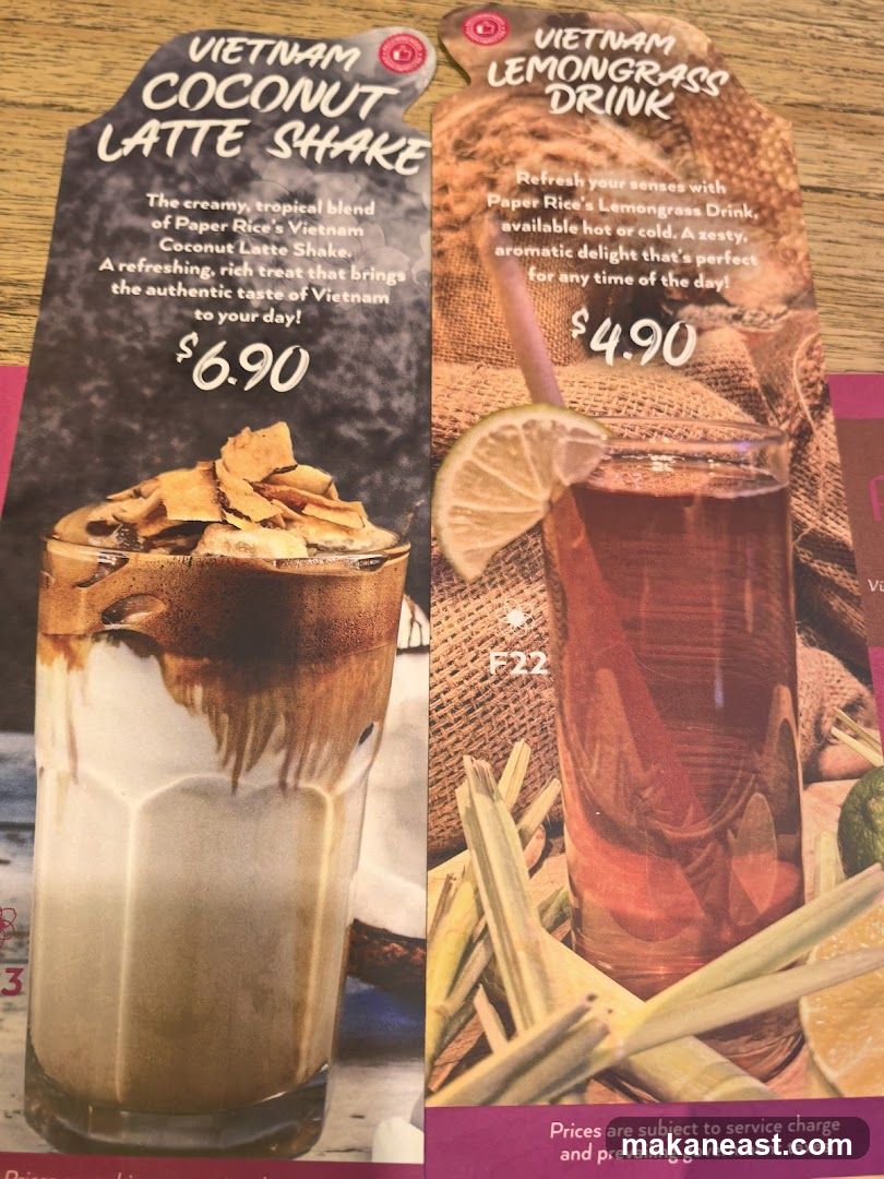 Vietnam Coconut Latte Shake & Vietnam Lemongrass Drink