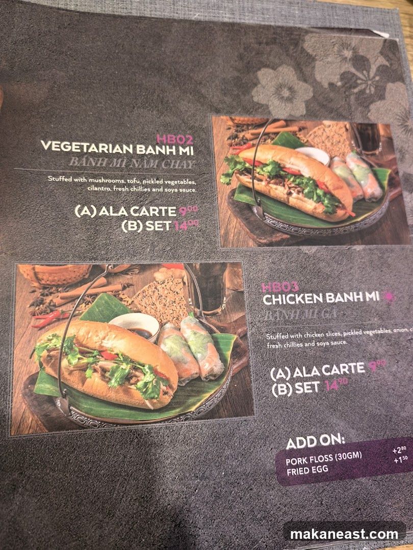 Banh Mi Menu