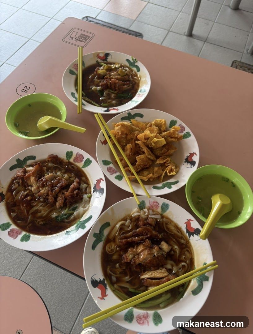 Noodles and Fried Wontons