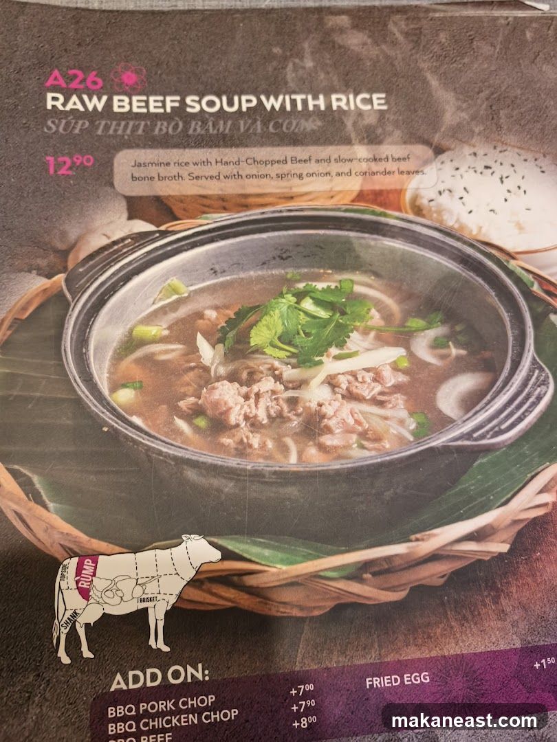 RAW BEEF SOUP WITH RICE