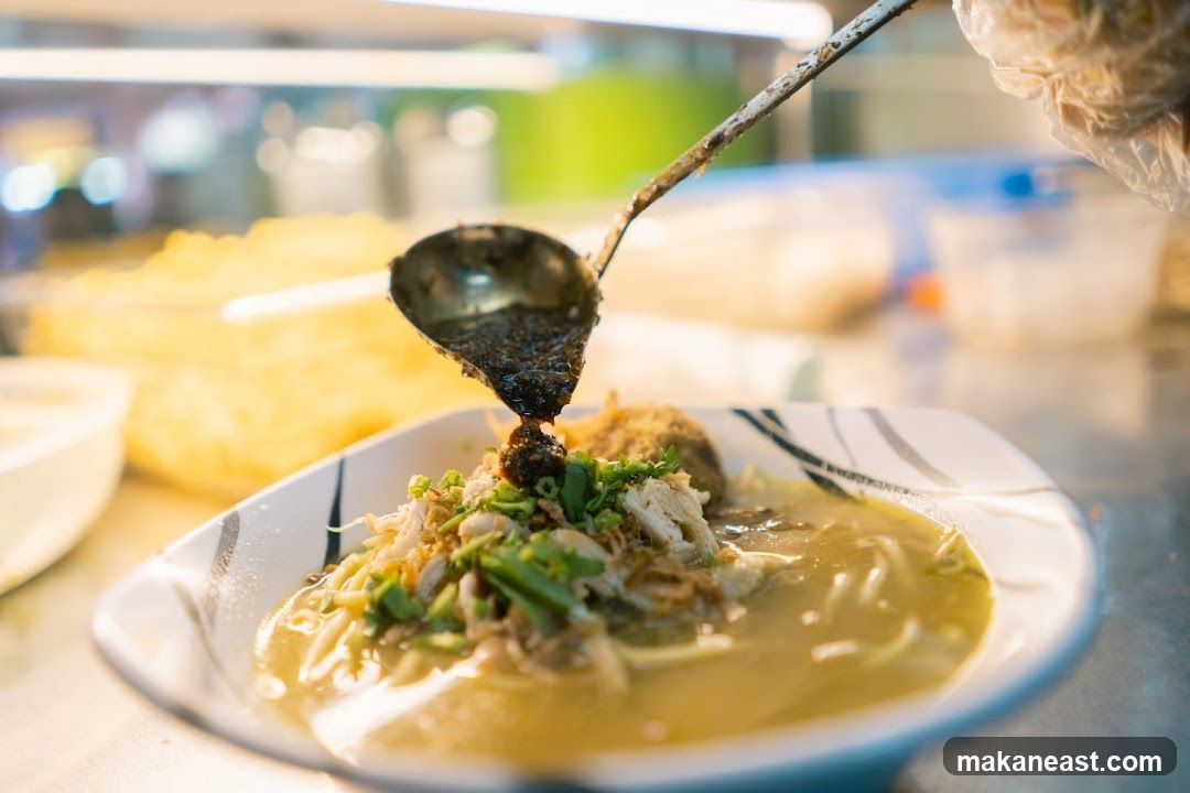Soup being served