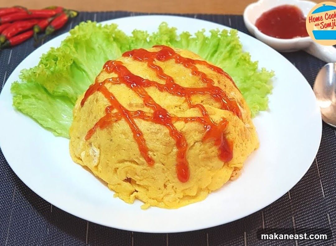 Omelette Rice with Ketchup